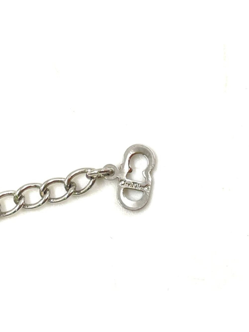 Dior Cdlogo Metal Silver Necklace - Picture 5 of 8